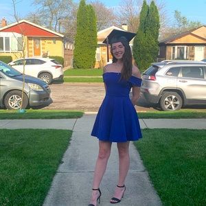 Blue Off the shoulder dress